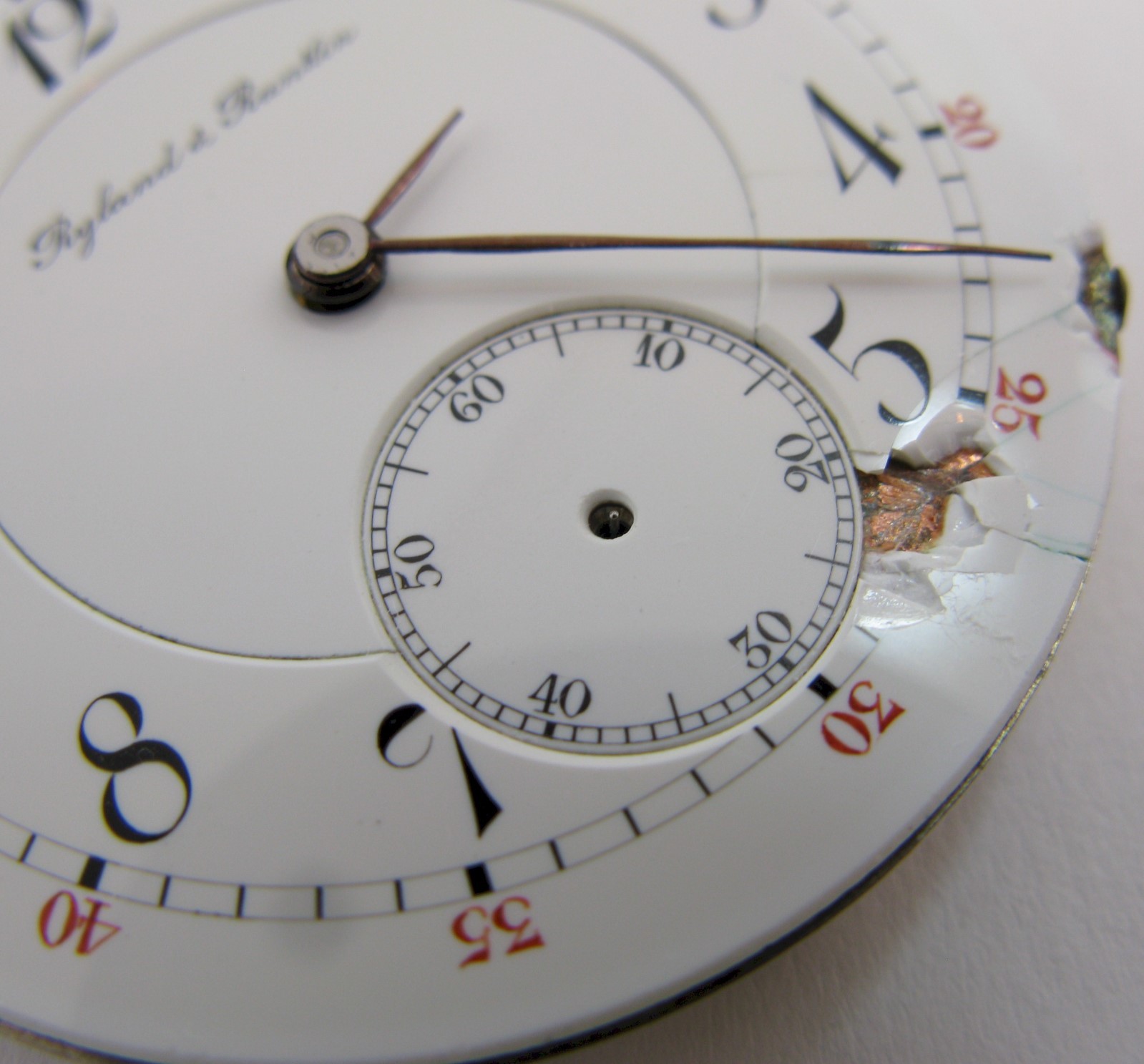 Quality Agassiz Pocket Watch Movement for parts .. HC 43.1 mm Ryland & Rankin VA