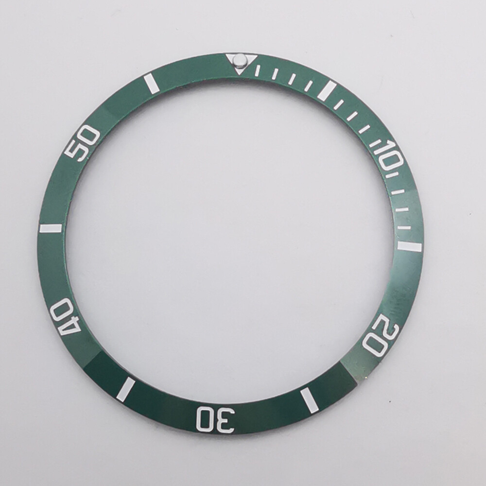 37.2mm black blue red green ceramic/aluminum watch bezel insert fit 39mm case