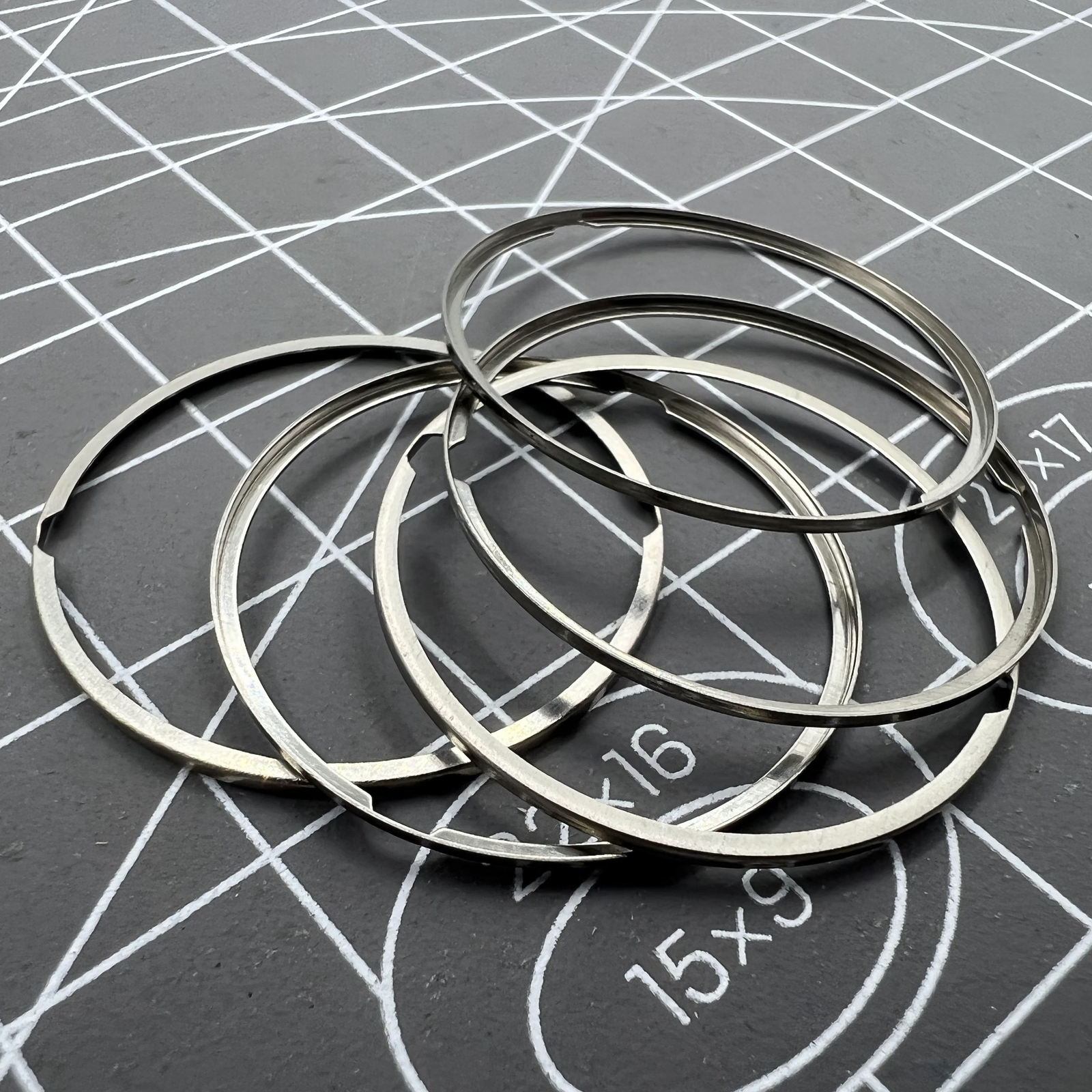 5 PIECES Steel Dial Mount Spacer Fixing Ring for ETA 2824/2836/2846 Movement
