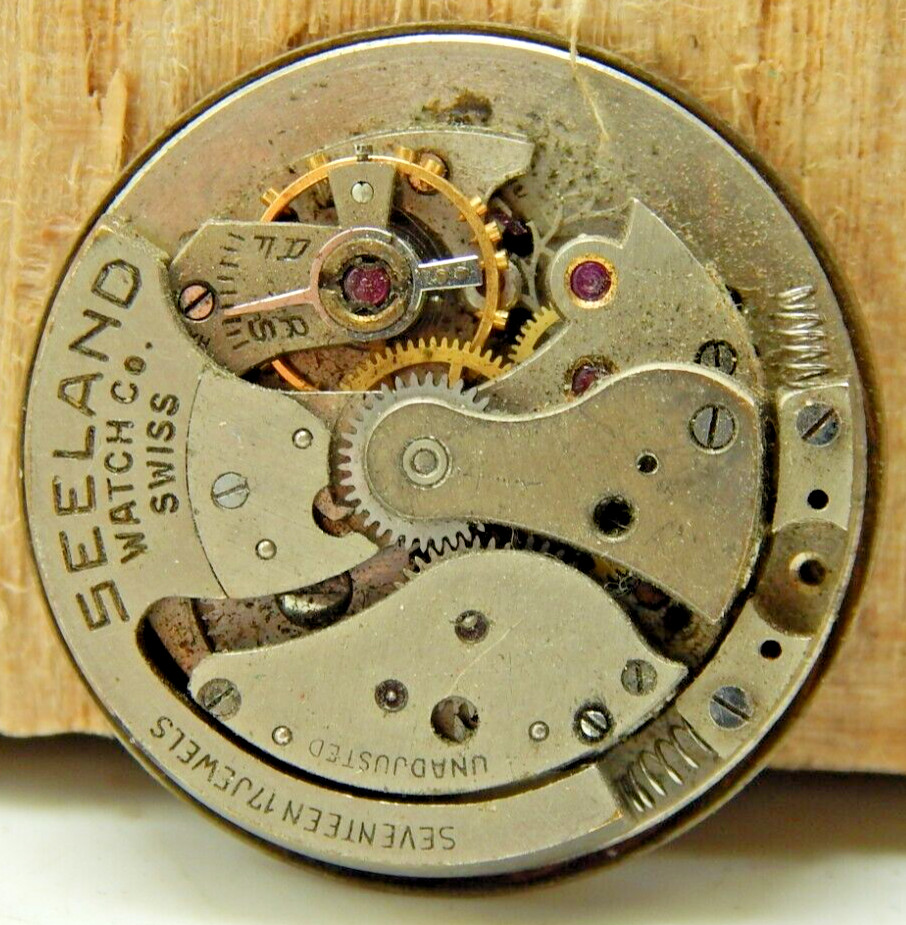 Vintage Seeland 17 jewel Bumper Automatic men’s watch movement with dial & hand