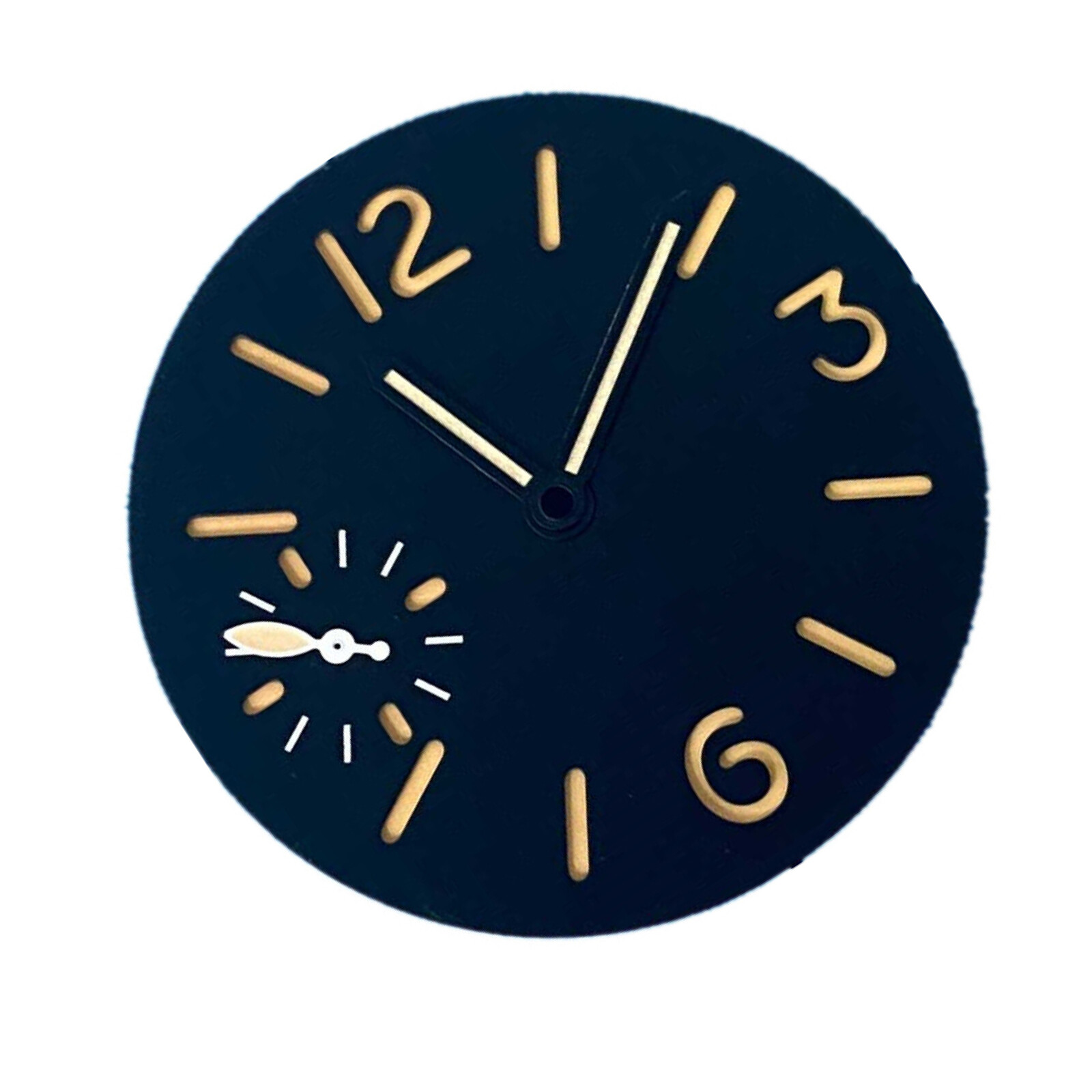 34.5mm Watch Dial Face Green Luminous With Hands For ETA6497 ST3600 Movement