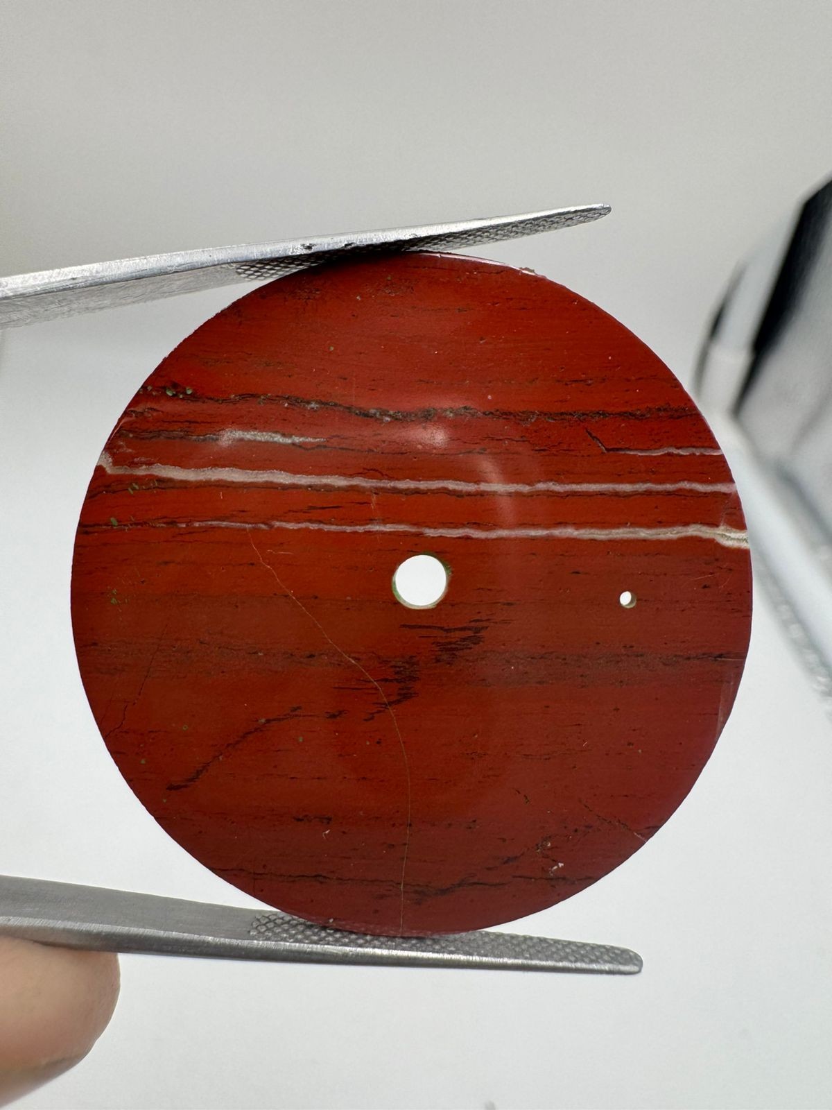 Red Jasper Natural Stone watch dial Polished Gemstone 37 mm Round shape gmc1056