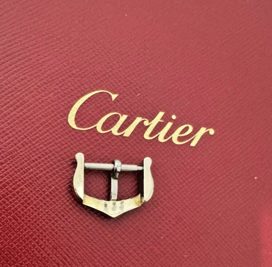 CARTIER MUST Watch VERMEIL SILVER TONE 14+ mm Pin Buckle Clasp Swiss Made