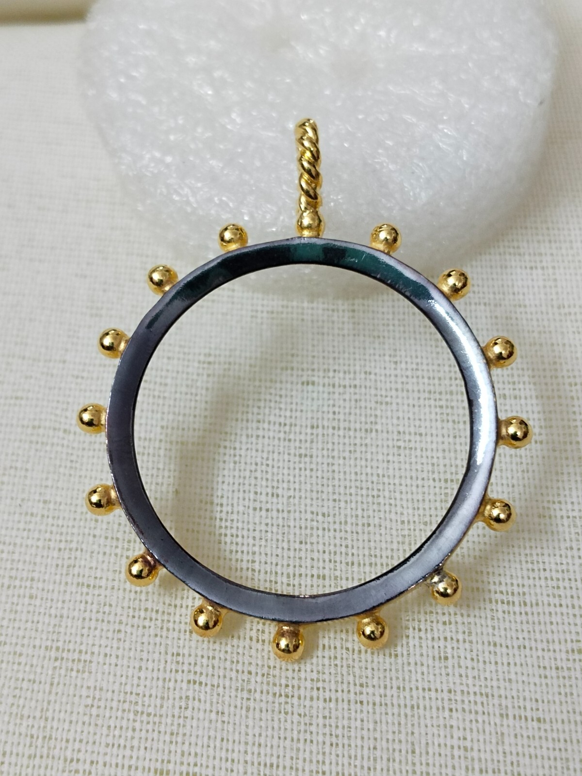 925 Sterling Silver Round Pendant setting prong Blank Bezel Holder Coin