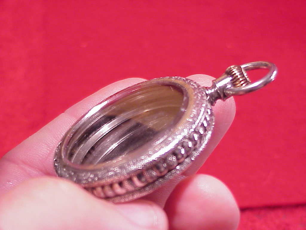 VINTAGE O.F. STERLING SILVER 6 SIZE FANCY ENGRAVED POCKET WATCH CASE EMPTY 41MM