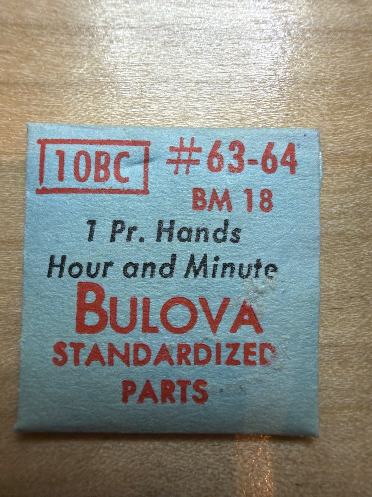 Bulova – NOS – 63-64 Pair of Watch Hands – Various Calibers & Finishes