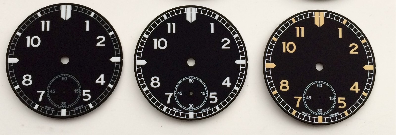 PILOT FLIEGER DIAL ETA 6498-1 D= 38.2mm BLACK GERMANY C1 UNITAS 6498 – NEW!