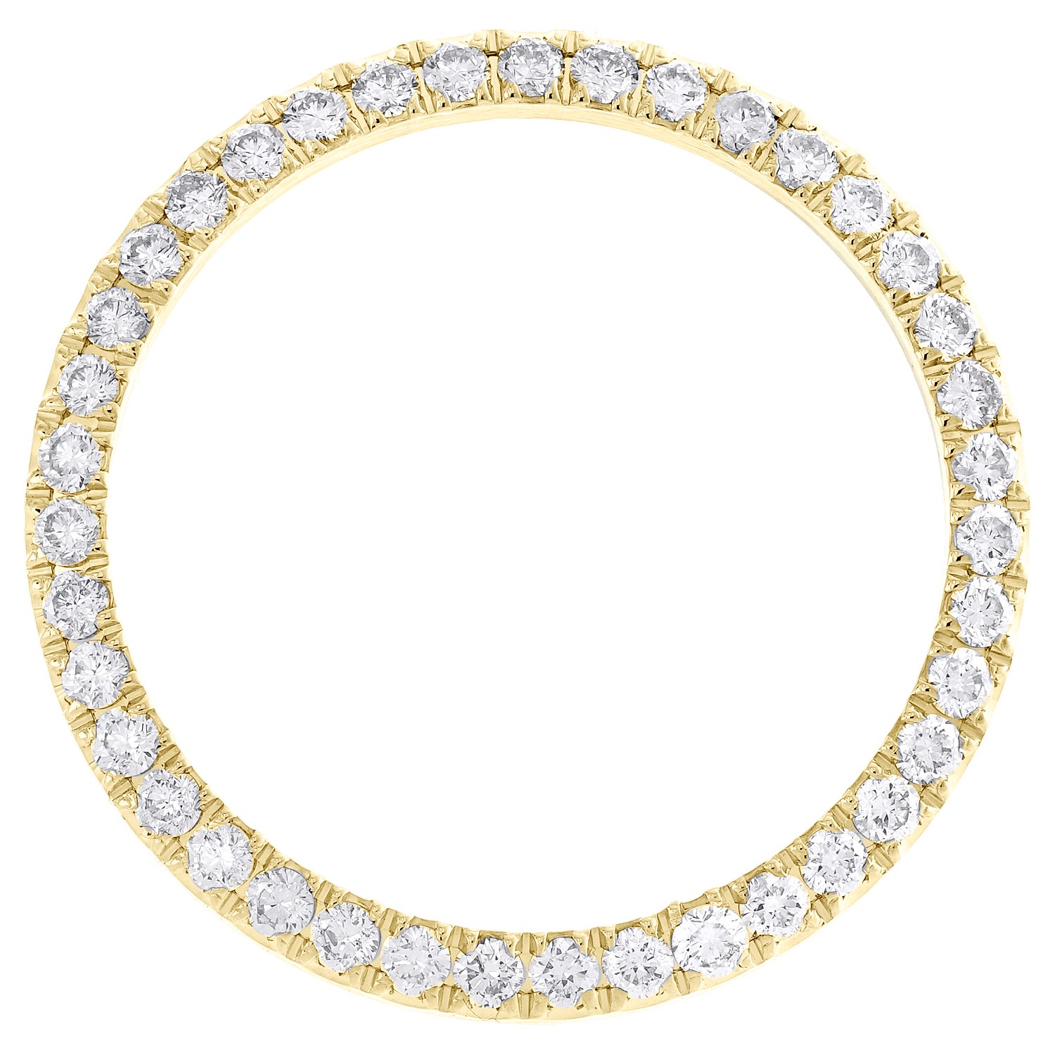 10K Yellow Gold Custom U-Cut Diamond Bezel For Rolex Day-Date 36mm Watch 2.55 CT