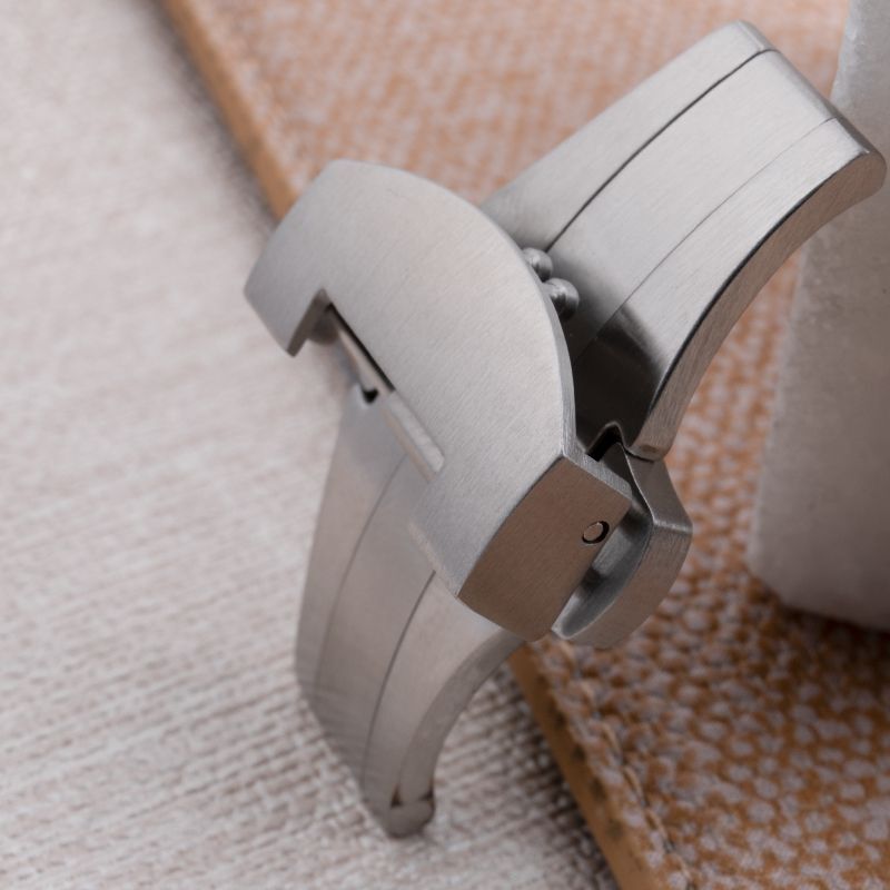 Fit for Panerai Watch Straps 22 mm SS Butterfly Buckle Folding Clasp