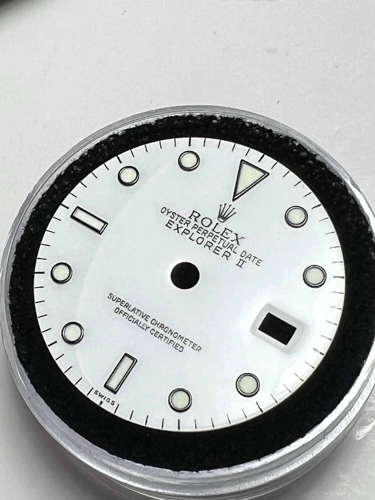Authentic 16570 27mm Rolex Explorer II SWISS White Dial w/ Luminous Indices