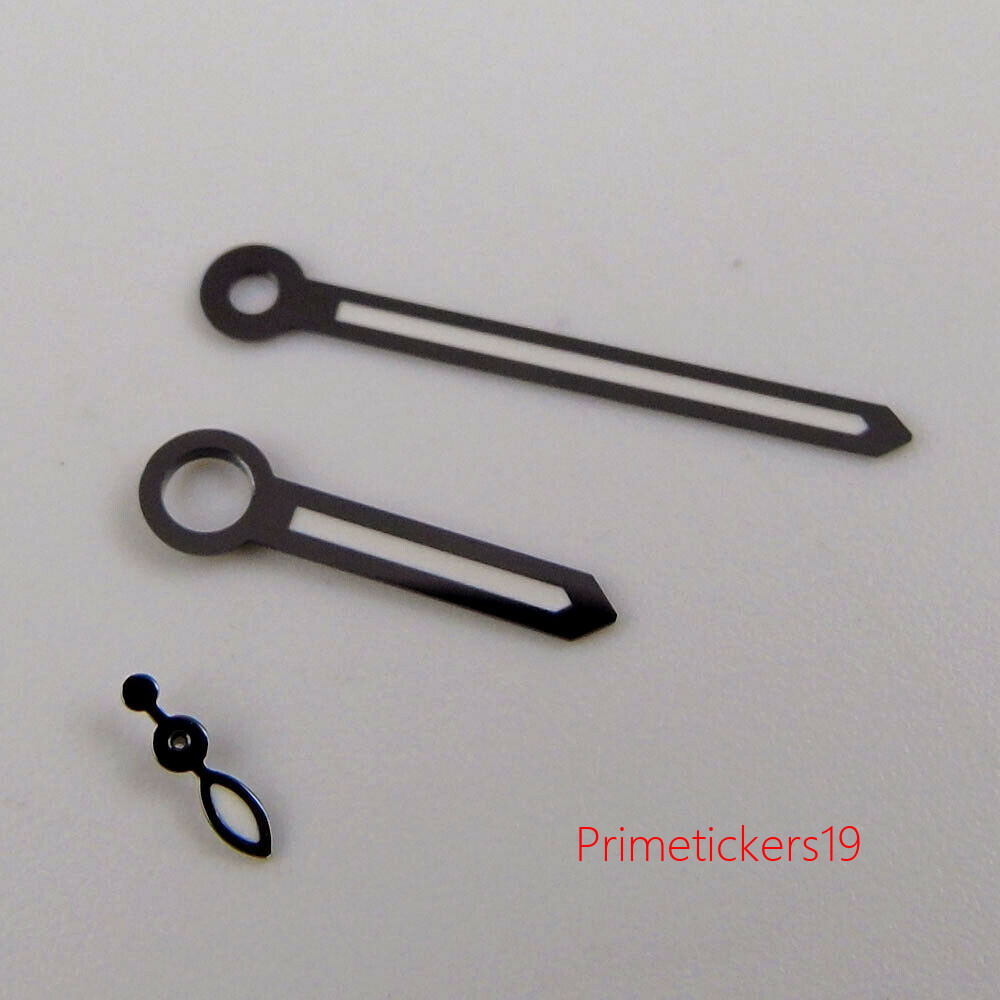 Black Edge White Hands for UNITAS ETA 6497 6498 ST 3600 Movement Watch Hands
