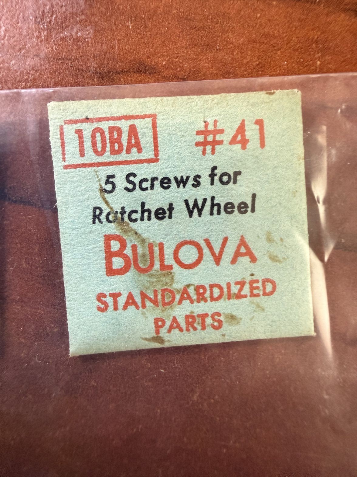 Bulova 10BA Screws For Ratchet Wheel #41 NOS Genuine Vintage Watch Part NEW