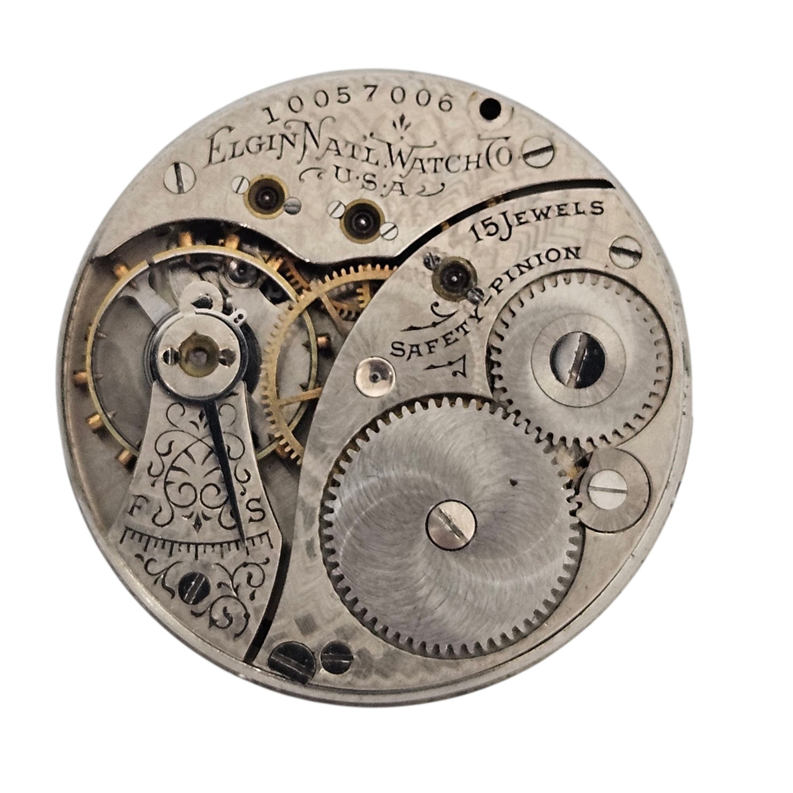 1904 Elgin Model 2 Grade 267 15J Size 0s Pocket Watch Movement For Parts/ Repair