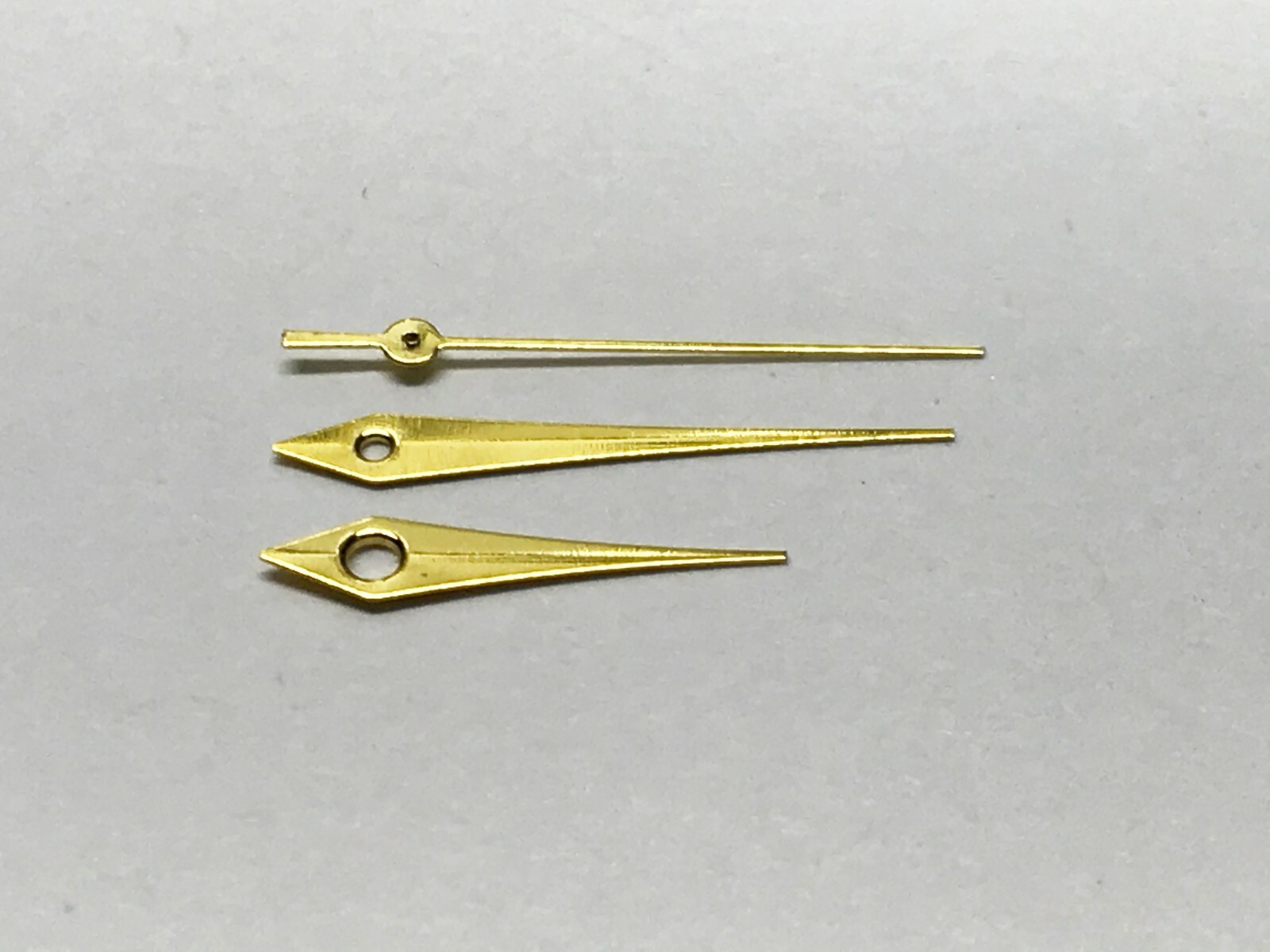 Watch Hands Dauphine Gold Elongated Diamond Shaped Hour minutes Sec 120/70/20