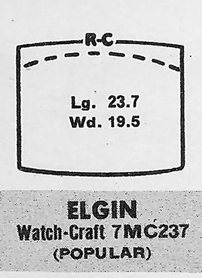 ELGIN : MULTIPLE MODELS – Tonneau 23.8mm x 19.7mm