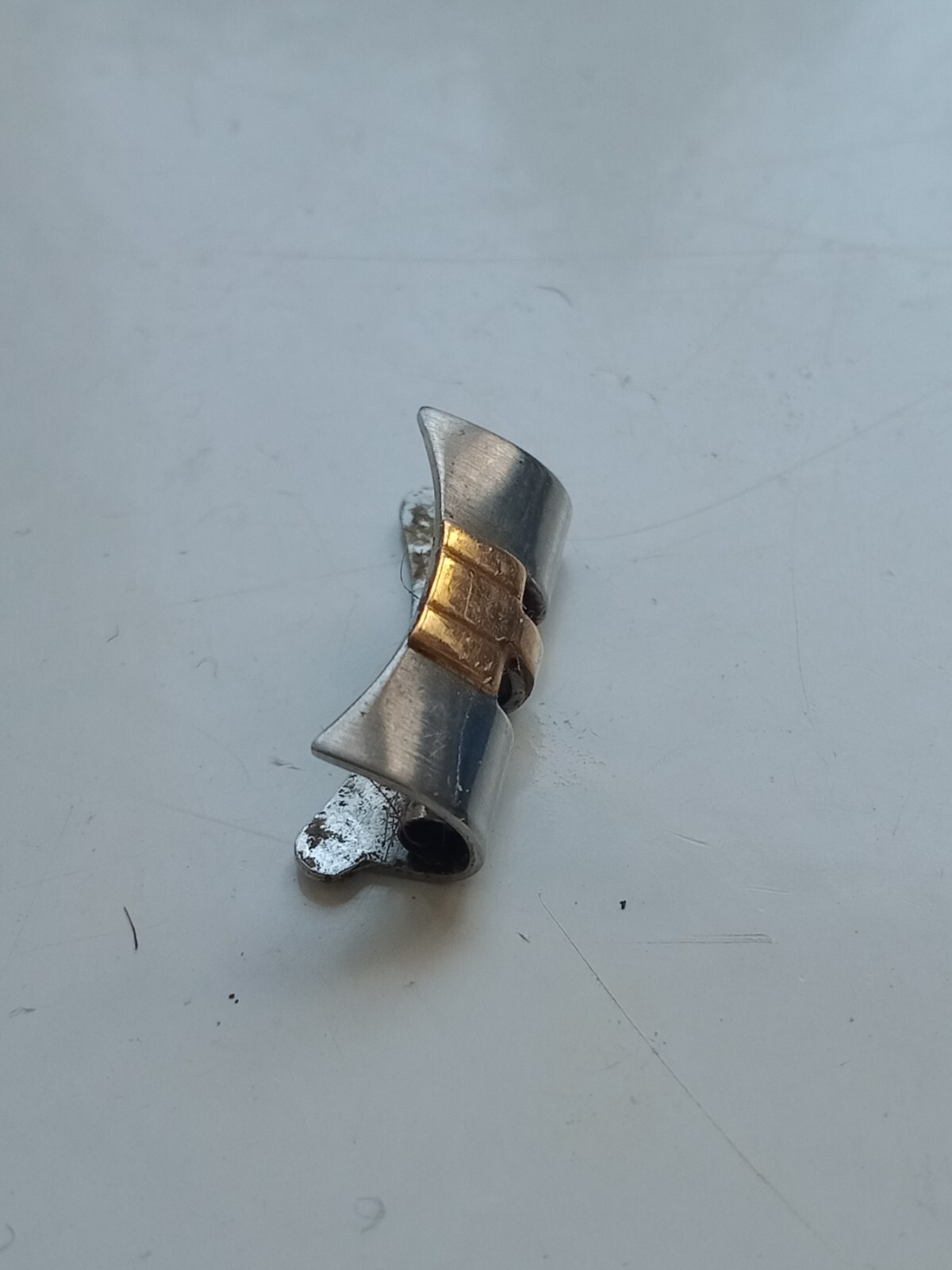Rolex 1 Piece Original Vintage 13mm 468 end link two toned steel Swiss #Z1