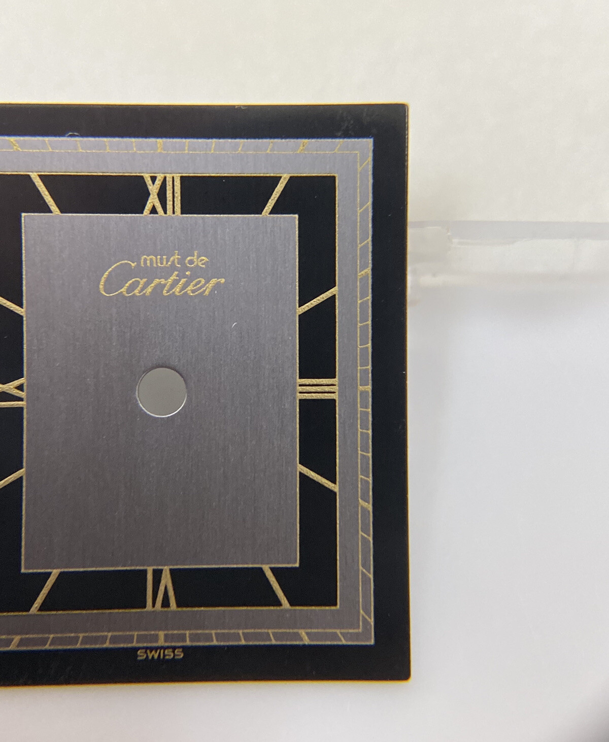 Original Must de Cartier Paris Tank Black/Gray/Gold Roman Dial Ref. 81006 1 1209