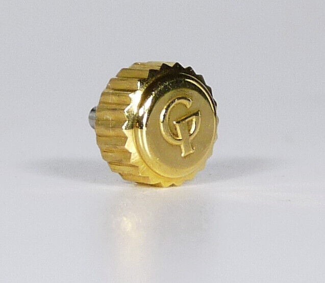 GIRARD-PERREGAUX. Yellow Gold Crown Screw Down Pusher. 6mm x 3.5mm New Old Stock