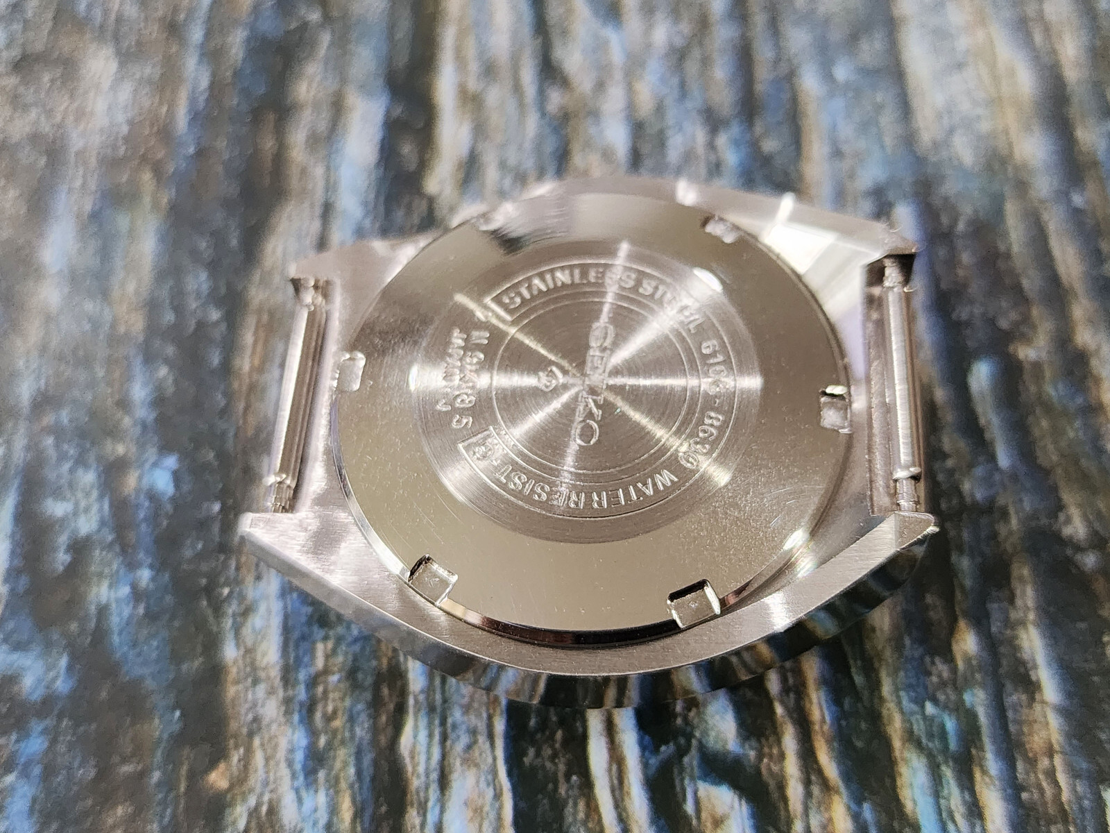 NOS GENUINE CASE VINTAGE SEIKO 6106-8630 COMPLETE CASE SS.