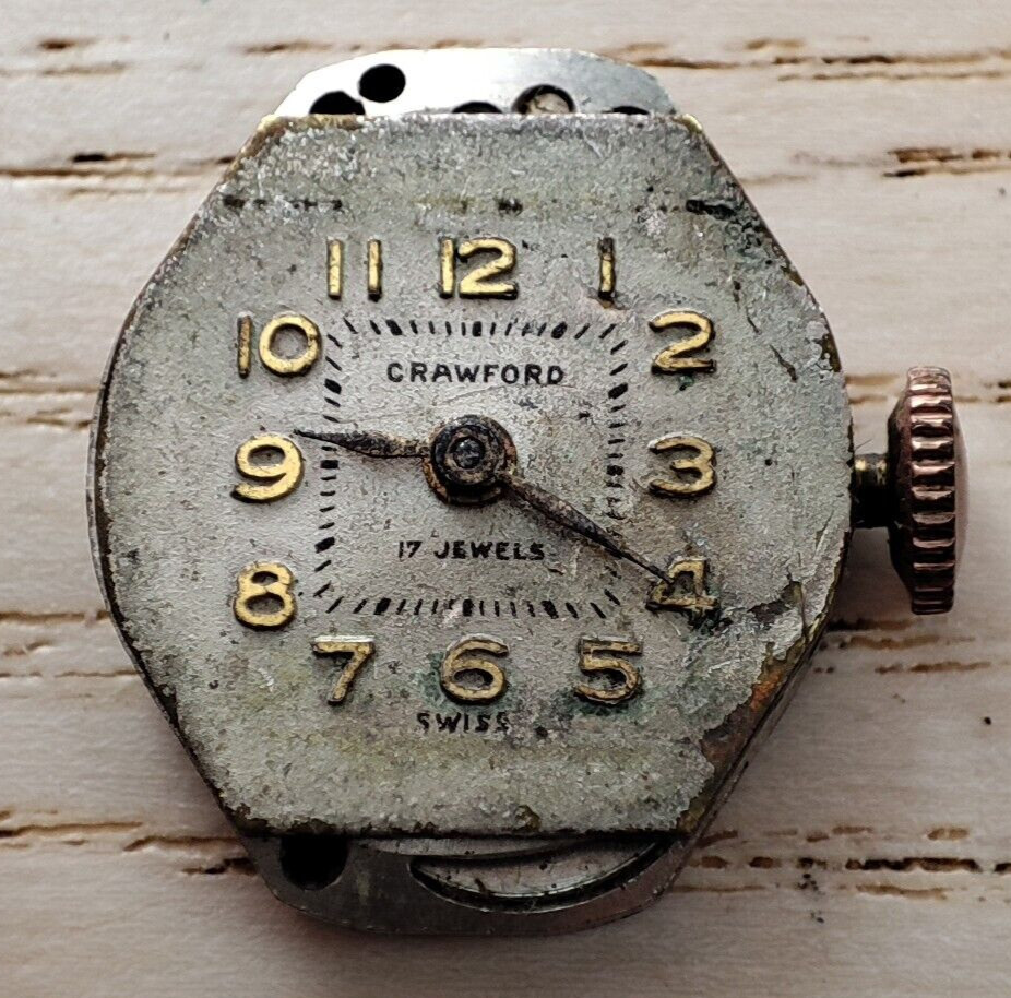 CRAWFORD Watch movement – 18.1 mm – for parts and spares