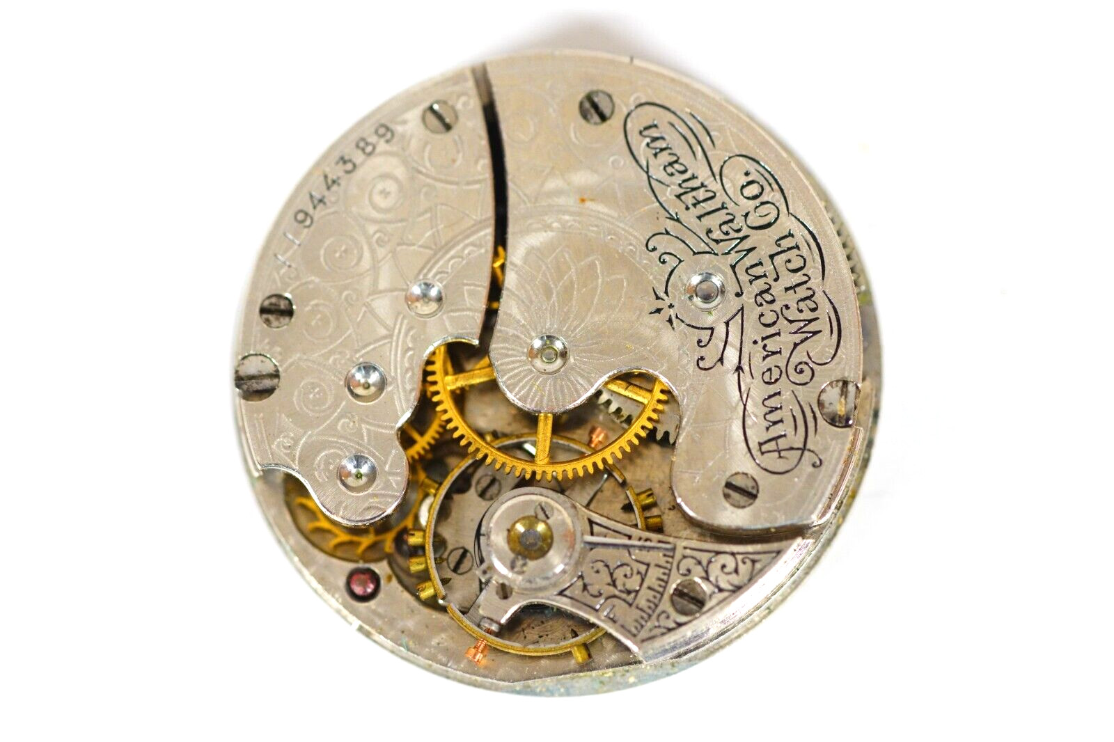Waltham Pocket Watch Model 1891 Seaside 7 Jewels Movement & Dial