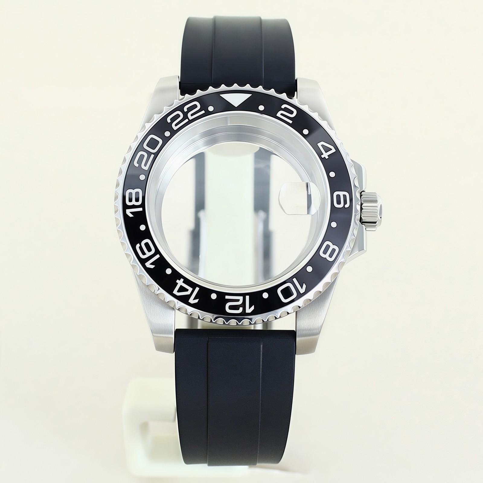 40mm Watch Case Mod Sapphire Glass Ceramic Bezel For NH34 35 36