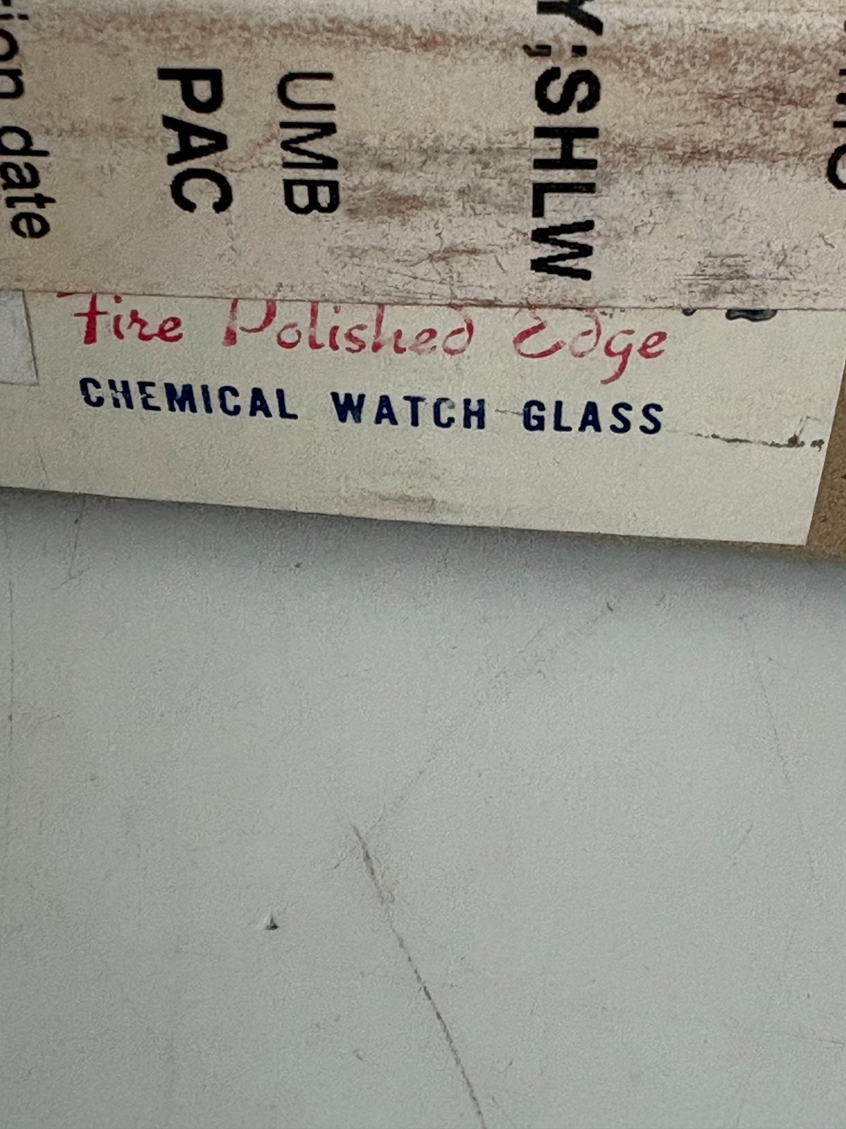 FIRE POLISHED EDGE 3 1/2 CHEMICAL WATCH GLASS BOX OF 12