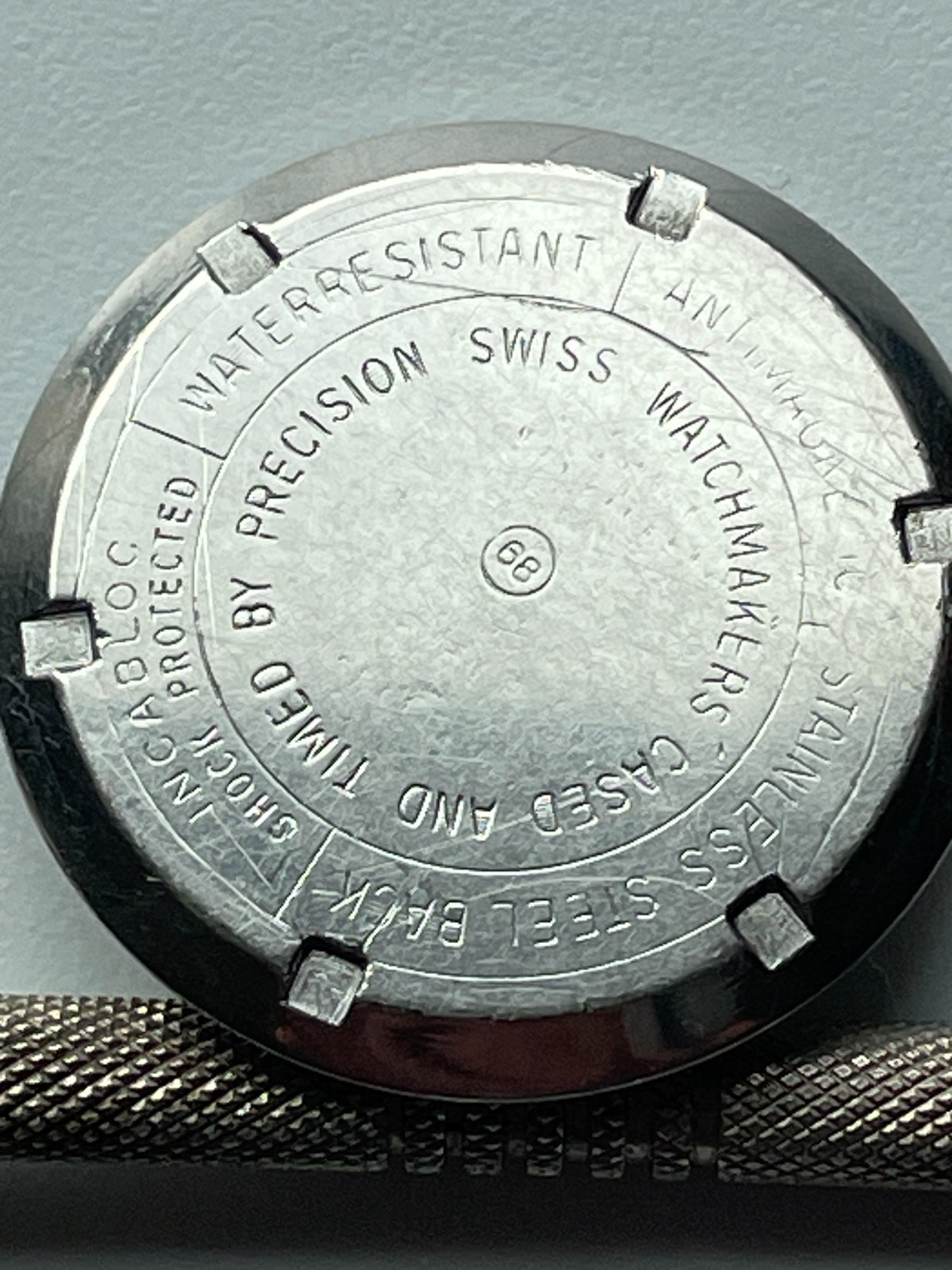 Watch Case back Stainless Steel Swiss Water Resistant Antimagnetic 28.6mm Parts
