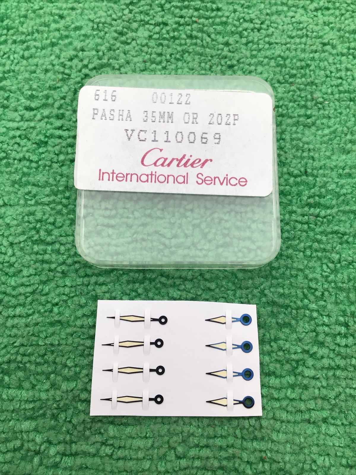 Genuine Cartier Hands Set (2), 616 00122, Pasha 35mm Or 202P, VC110069 NOS