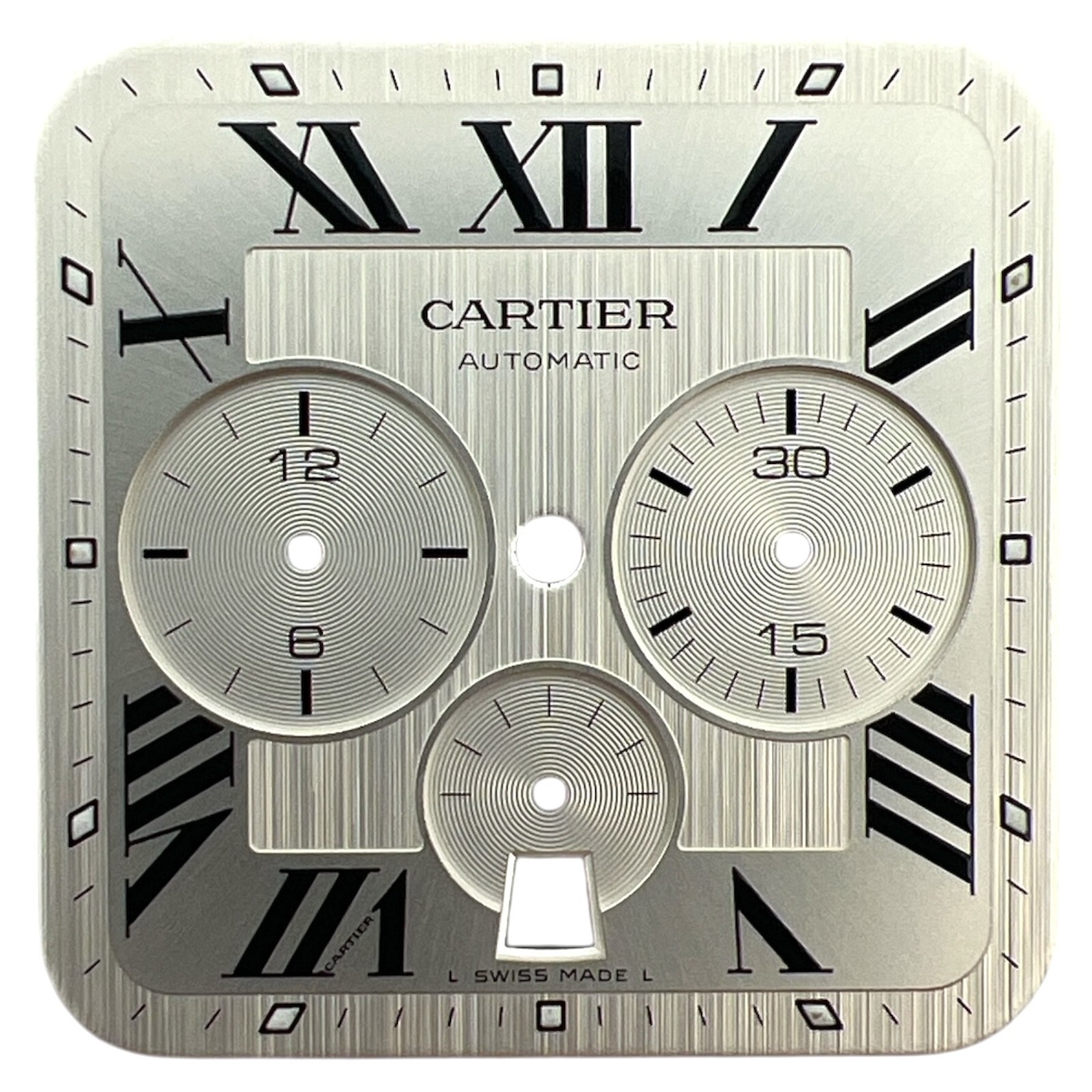 Genuine Cartier Santos Chronograph 43.3mm Roman Dial Silver W2SA0008
