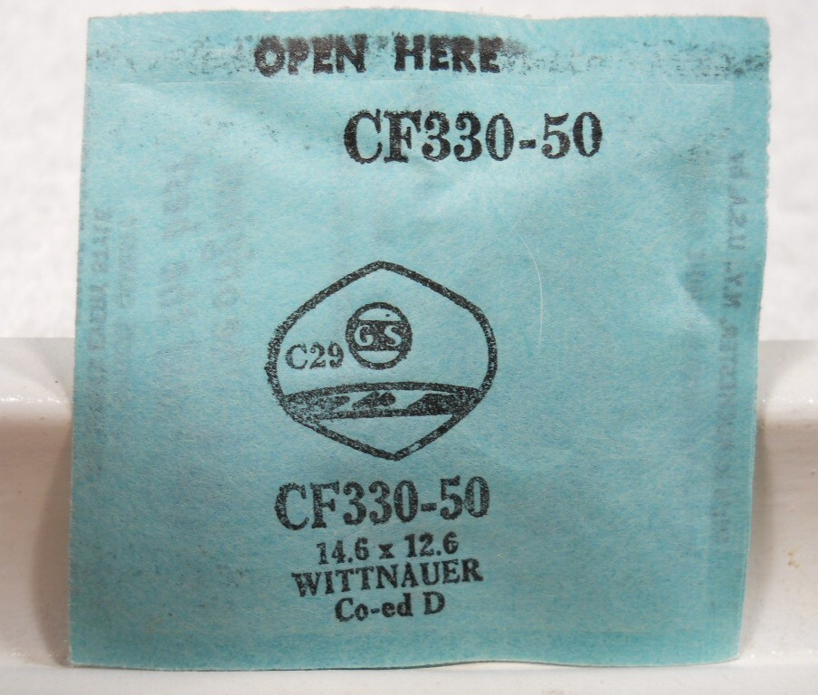 GS CF330-50 Watch Crystal For Wittnauer Co-Ed D – 14.6 X 12.6 mm – Replacement