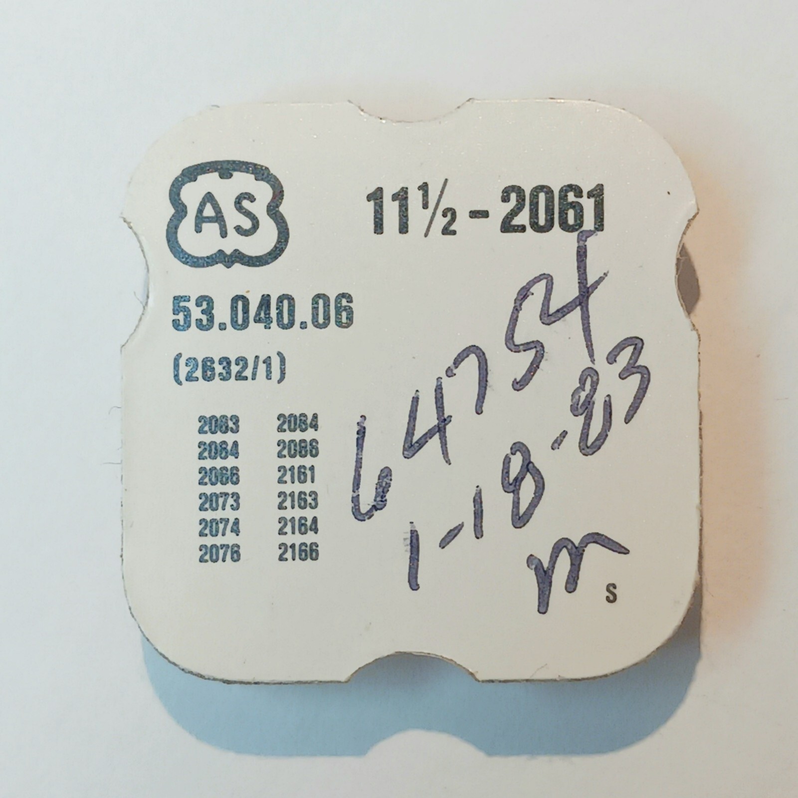 AS Cal 2061 Part #2632/1 Date Unlocking Yoke NOS Watch Part 2063 2064 2066 2073
