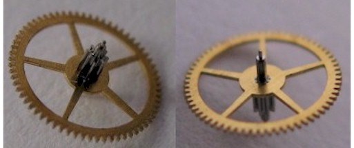 Rolex Watch part Cal 1130 1160 1161 Part 6673 4th wheel with short pivots