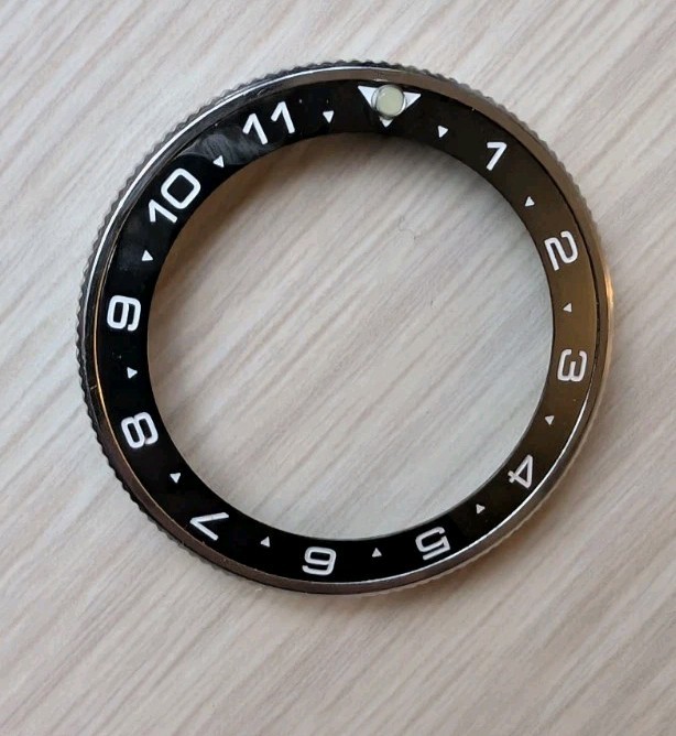 Seiko Rotating Bezel with Black Ceramic GMT Insert for SKX007 SKX009 (Preowned)