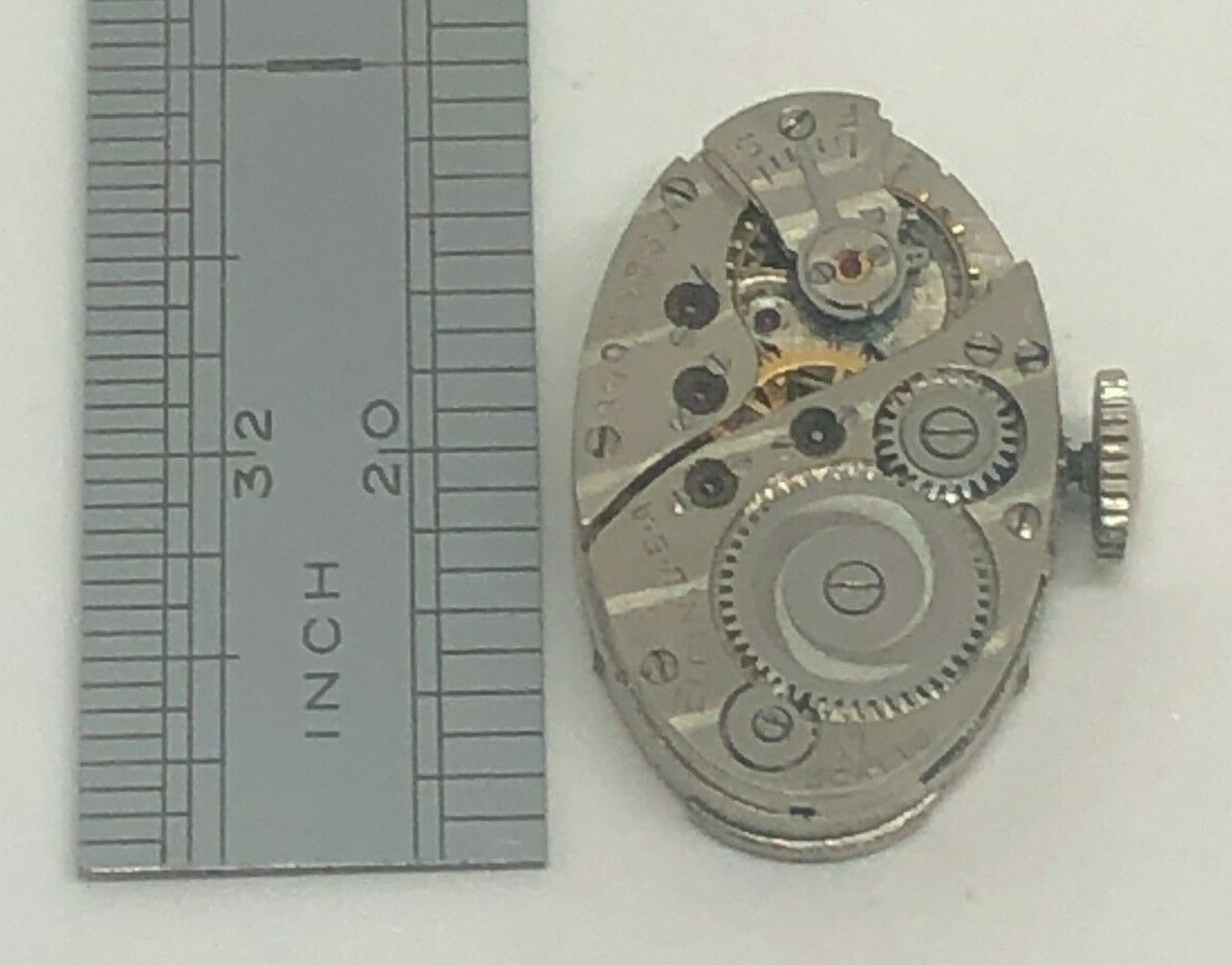 Elgin Movement 17 Jewels White Dial Gold Markers Gold Hands Original Steel Crown