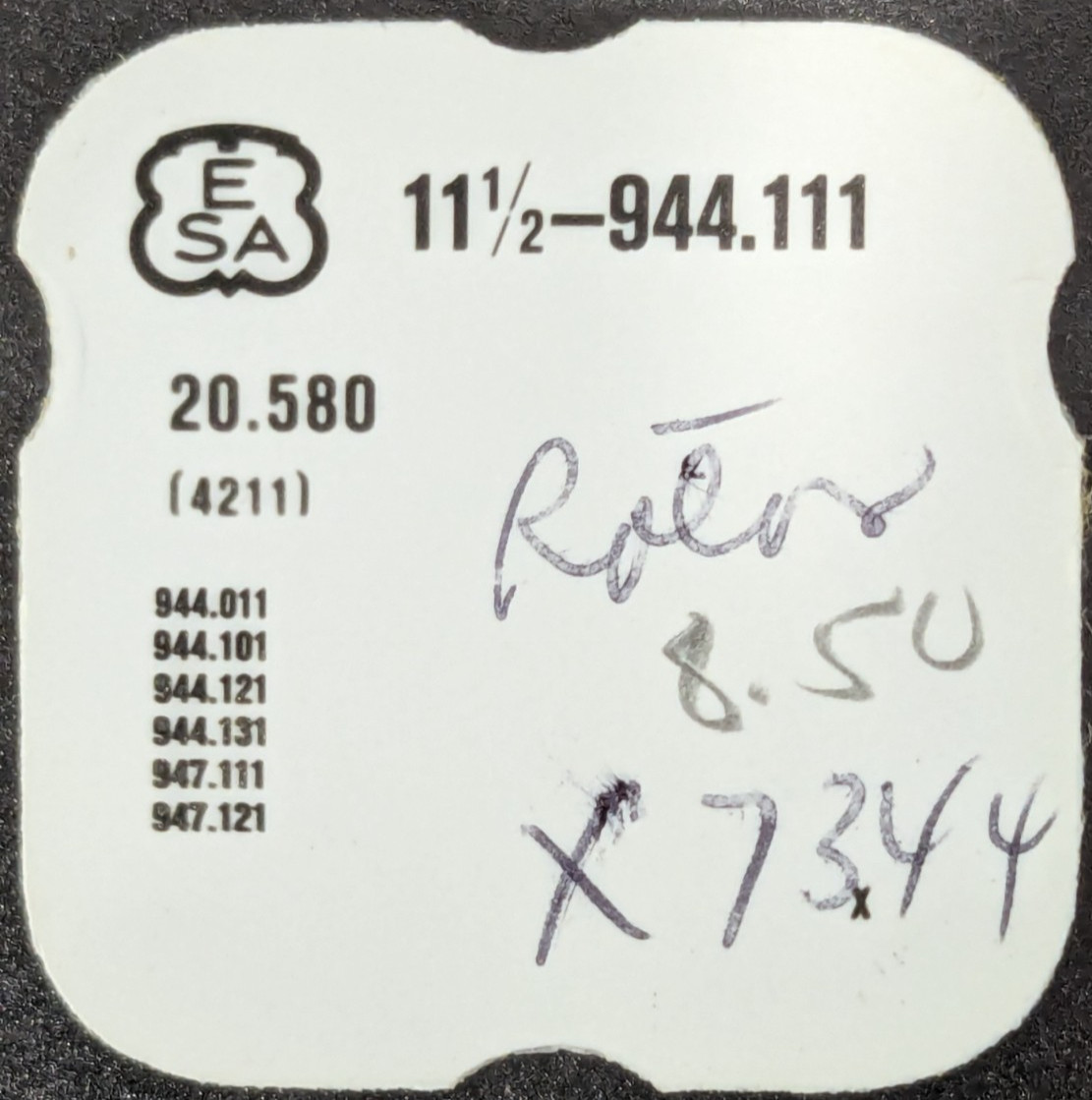 NOS ESA ETA Quartz Watch Cal. 944.111 Rotor Part# 20.580 / 4211