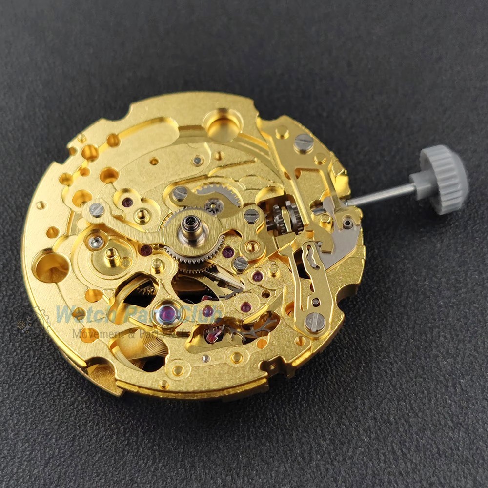 NEW Japan Miyota 82S0 Automatic Movement 21 Jewels Skeleton Silver/Gold Version