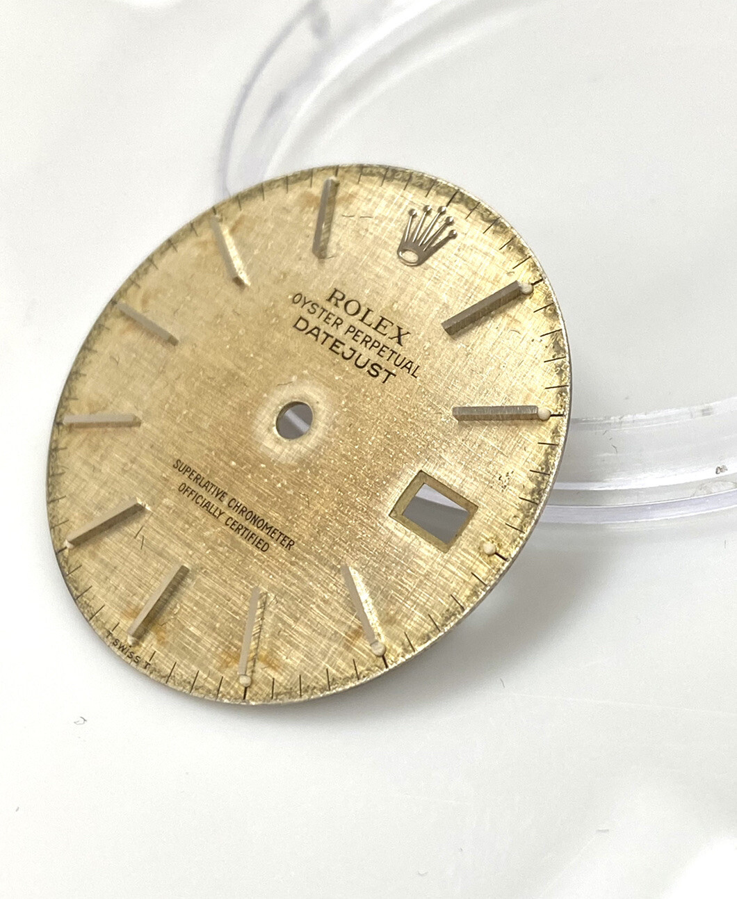 Genuine Rolex Datejust 36mm Champagne Gold Linen Oyster Dial 16013 16233 #25