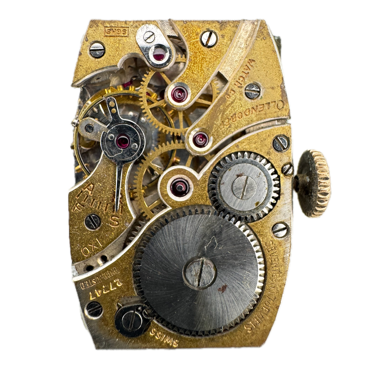 Vintage 25mm Ollendorff 17 Jewel Mechanical Men’s Wristwatch Movement Swiss