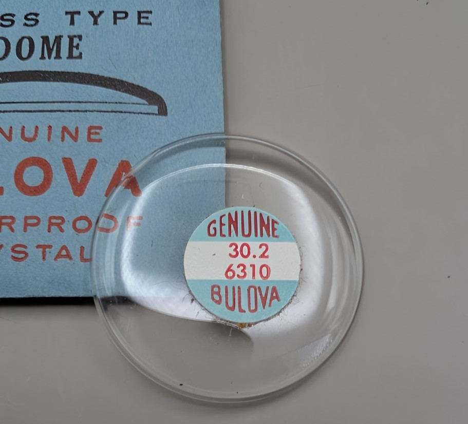 NOS Bulova 11AC 6310S 30.2mm Press Dome Waterproof Watch Crystal