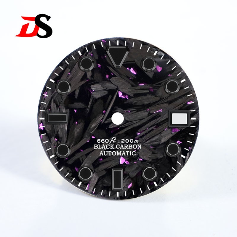 DS Black Lume New Carbon Fiber Dial GS Diving Index Fit NH35 Movement 28.5mm