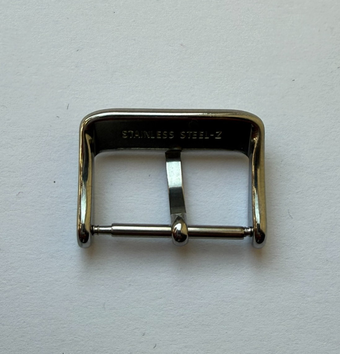 Genuine Original Seiko Brushed Steel Watch Pin Buckle 20mm Leather Rubber Strap