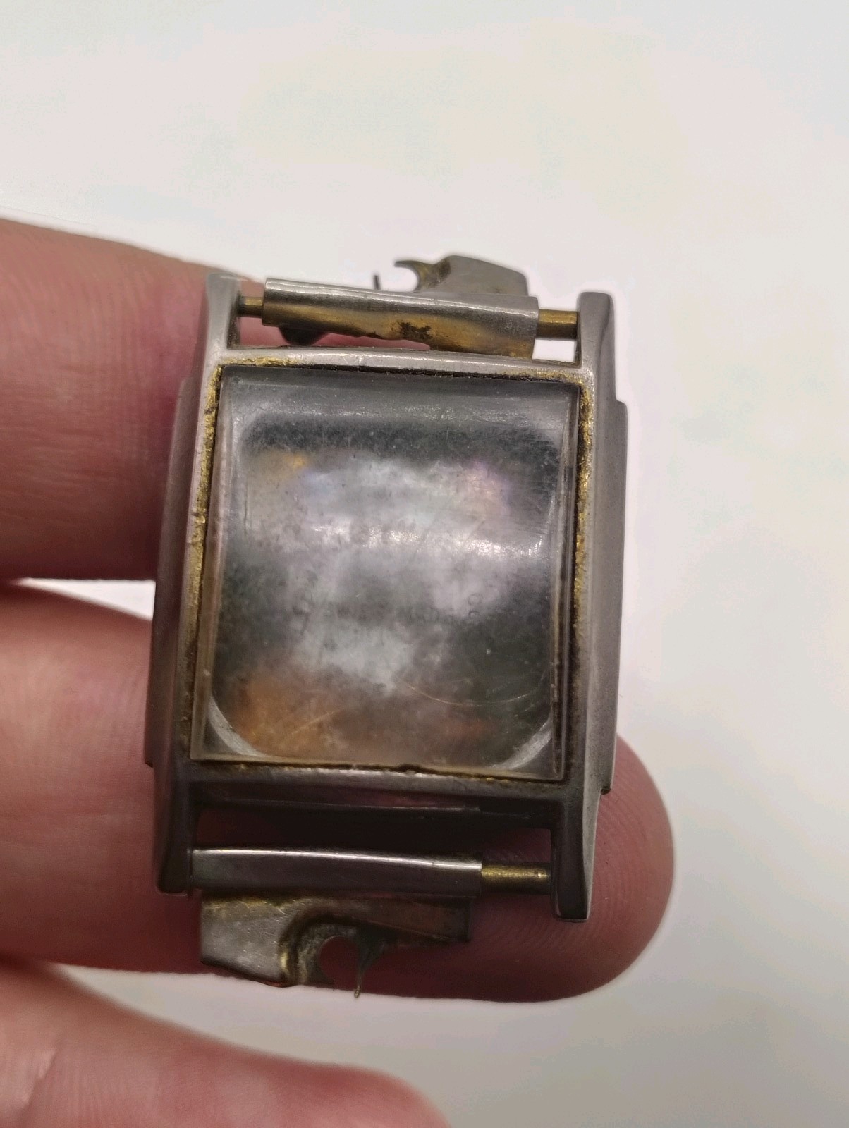 Vintage Swiss Made Edward A Waldman Company Watch Case Tank Shape
