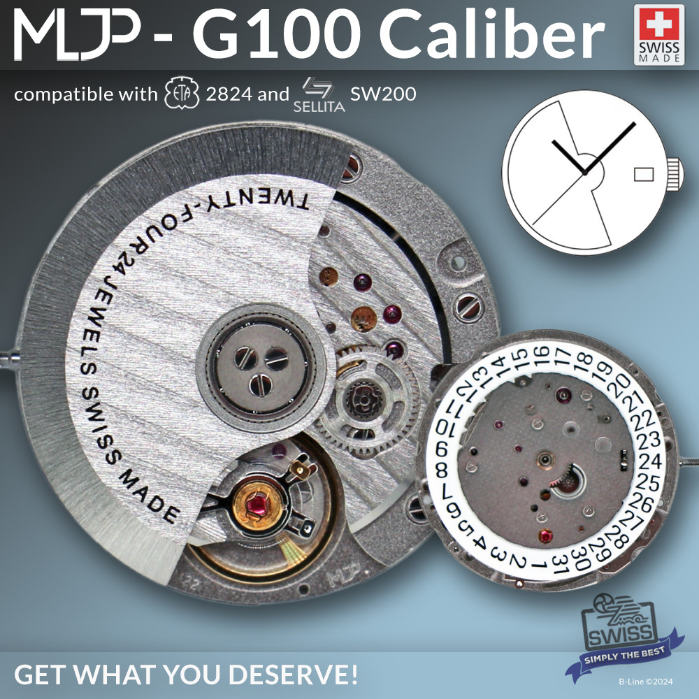 MOVEMENT LA JOUX PERRET G100 AUTOMATIC, SWISS MADE (comp. ETA2824/SELITTA SW200)