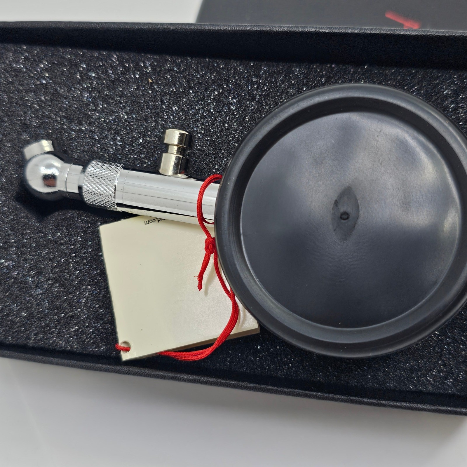 Chopard 1000 Miglia Tire Pressure Gauge Black Silver Red BAR Scale New Open Box