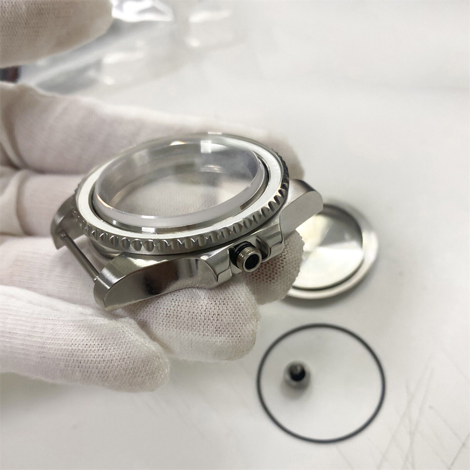 For NH36 Movement 40mm Stainless Steel Glass Watch Dial Mechanical Watch