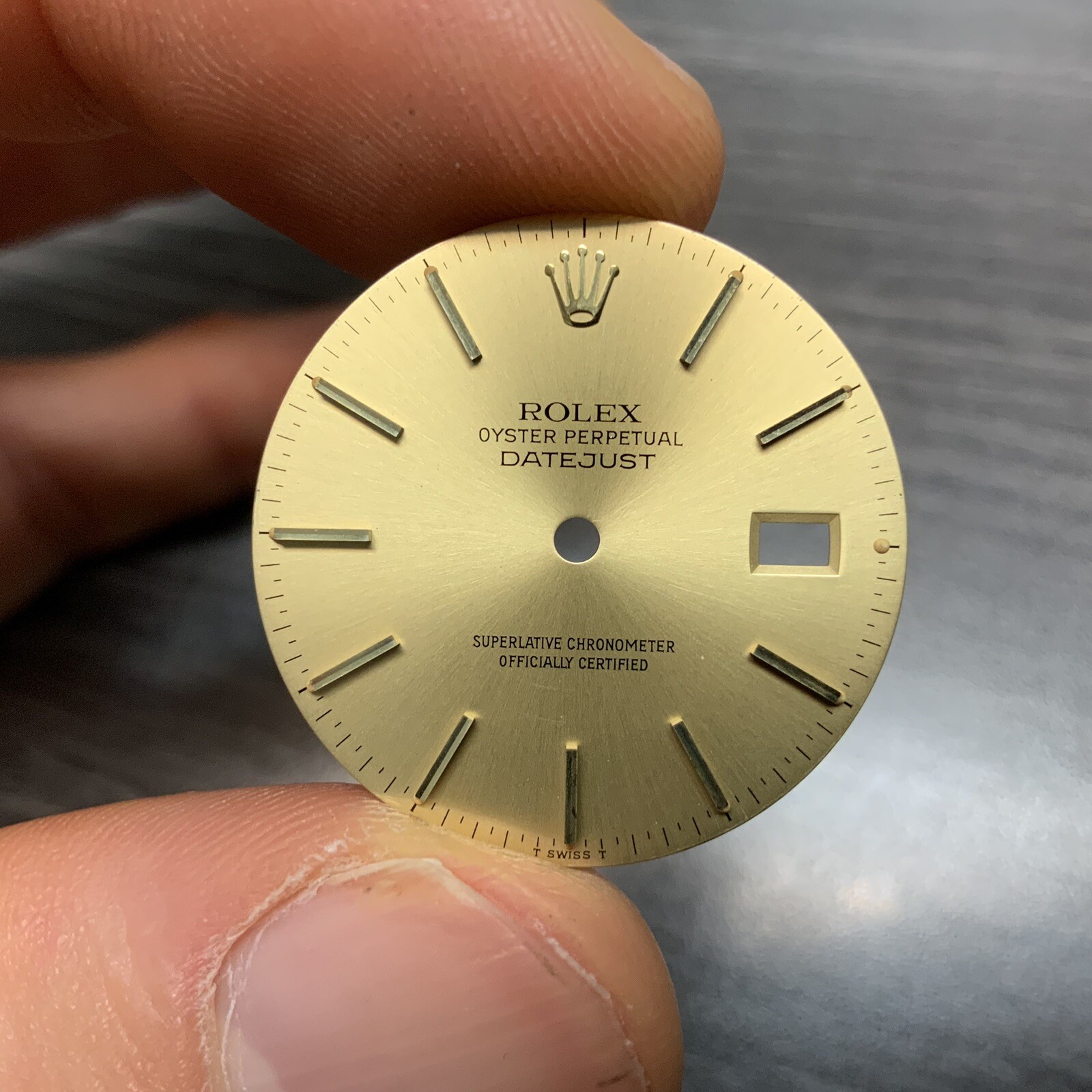 ROLEX GENUINE CHAMPAGNE INDEX DIAL FOR 36MM DATEJUST 16013 16233 16203