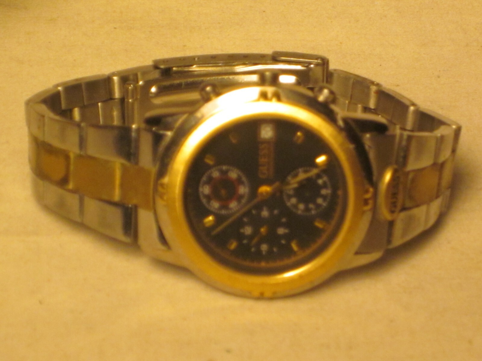 parts repair GUESS Chronograph wrist watch watch 1995 date time wristwatch