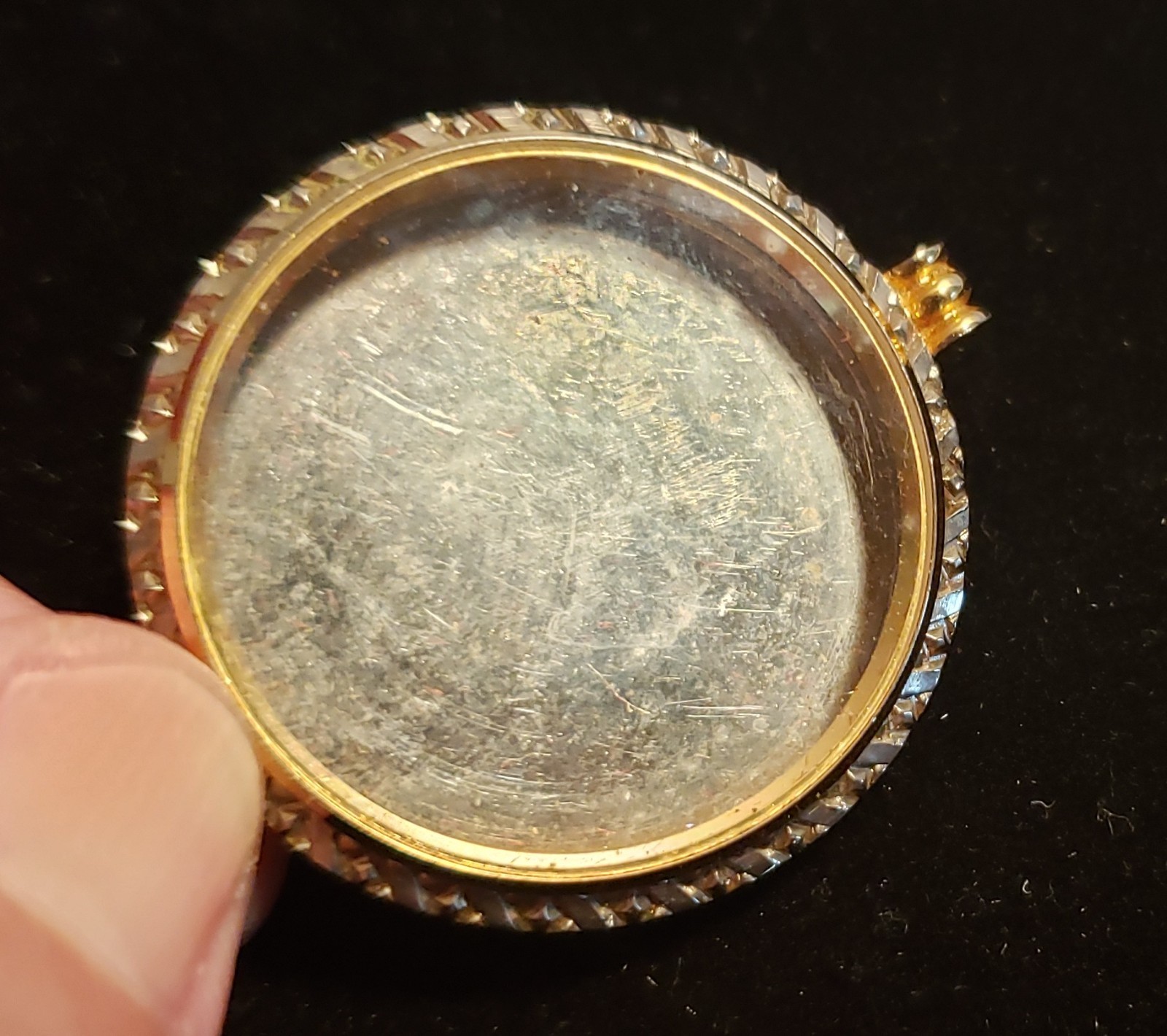 Pre-owned CARTIER VERMEIL ARGENT QUARTZ CASE + CRYSTAL for parts