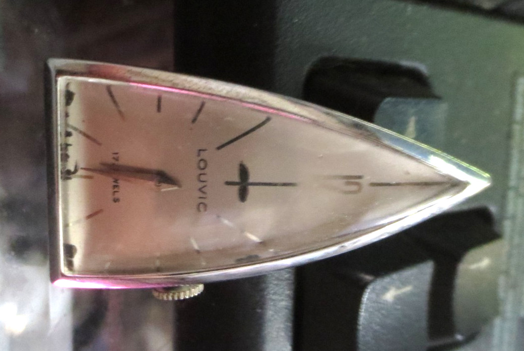 Louvic watch case triangular Missile MCM 10K Gold Plate used Women’s Watch